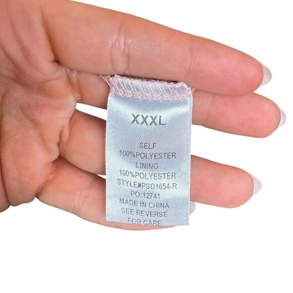 Roolee Classic Taylor Jane Blush Pink Faux Wrap Hi Low Maxi Bridesmaid Dress - Picture 11 of 15